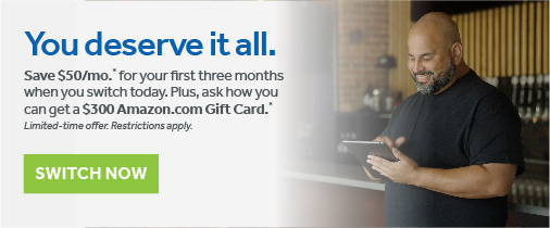 You deserve it all. Save $50/mo. for your first three months when you switch today. Plus, ask how you can get a $300 Amazon.com Gift Card. * Limited time. Restrictions apply.  Switch Now