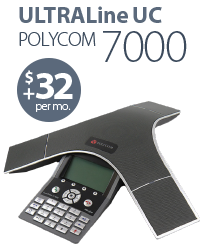 UltraLine UC Polycom 7000 phone pictured - price $32 per month